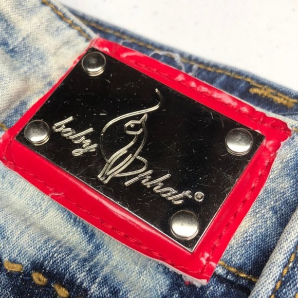 PREMIUM BABY PHAT FACTORY DENIM CAPRIS W 7/27x14 🐈 - Picture 4 of 13